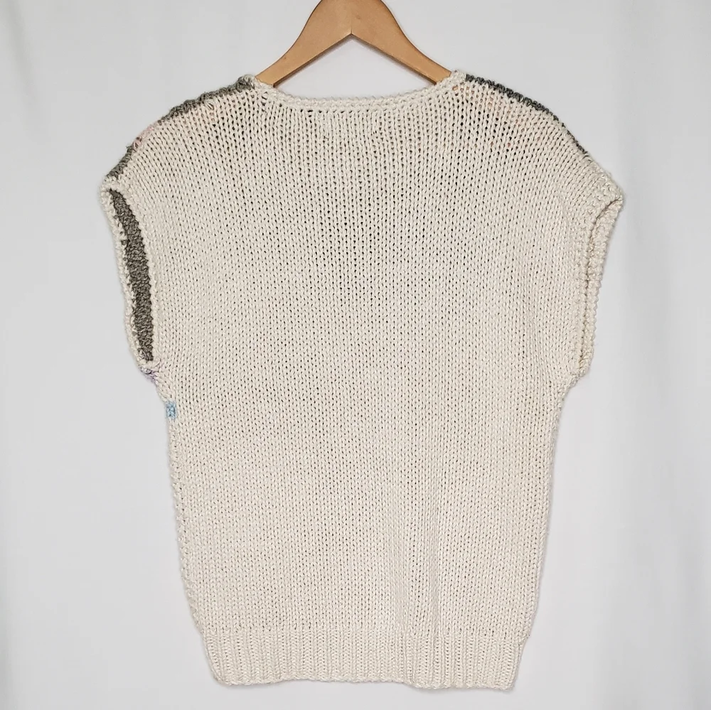 Vintage 1980's Abstract Silk Sweater Vest